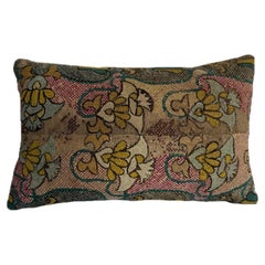 17th Century Italian Florentine Wool and Silk Floral Pillow
