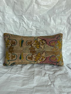 Antique Italian Florentine Floral Scroll Tapestry Pillow - 17th Century