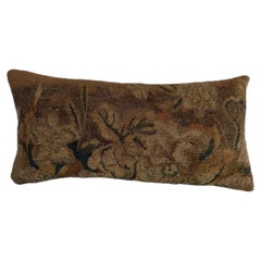 17th Century Flemish Brussels Floral Wool Tapestry Pillow