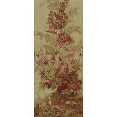 Vintage-Blumenwandteppich in Rot und Beige, 8,1 × 3,1