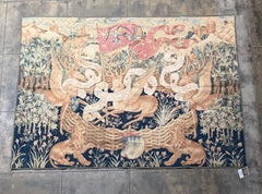 Vintage Millefleurs Heraldic Tapestry