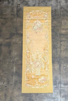 Wandteppich im französischen Aubusson-Stil aus Wolle und Baumwolle mit Blumenmuster