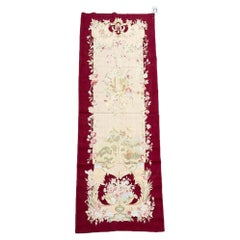 Tappeto da tavolo vintage in stile Aubusson, in lana e cotone