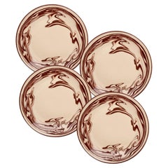 Piatto da portata Marbre in marrone, motivo marmorizzato, Ceramica