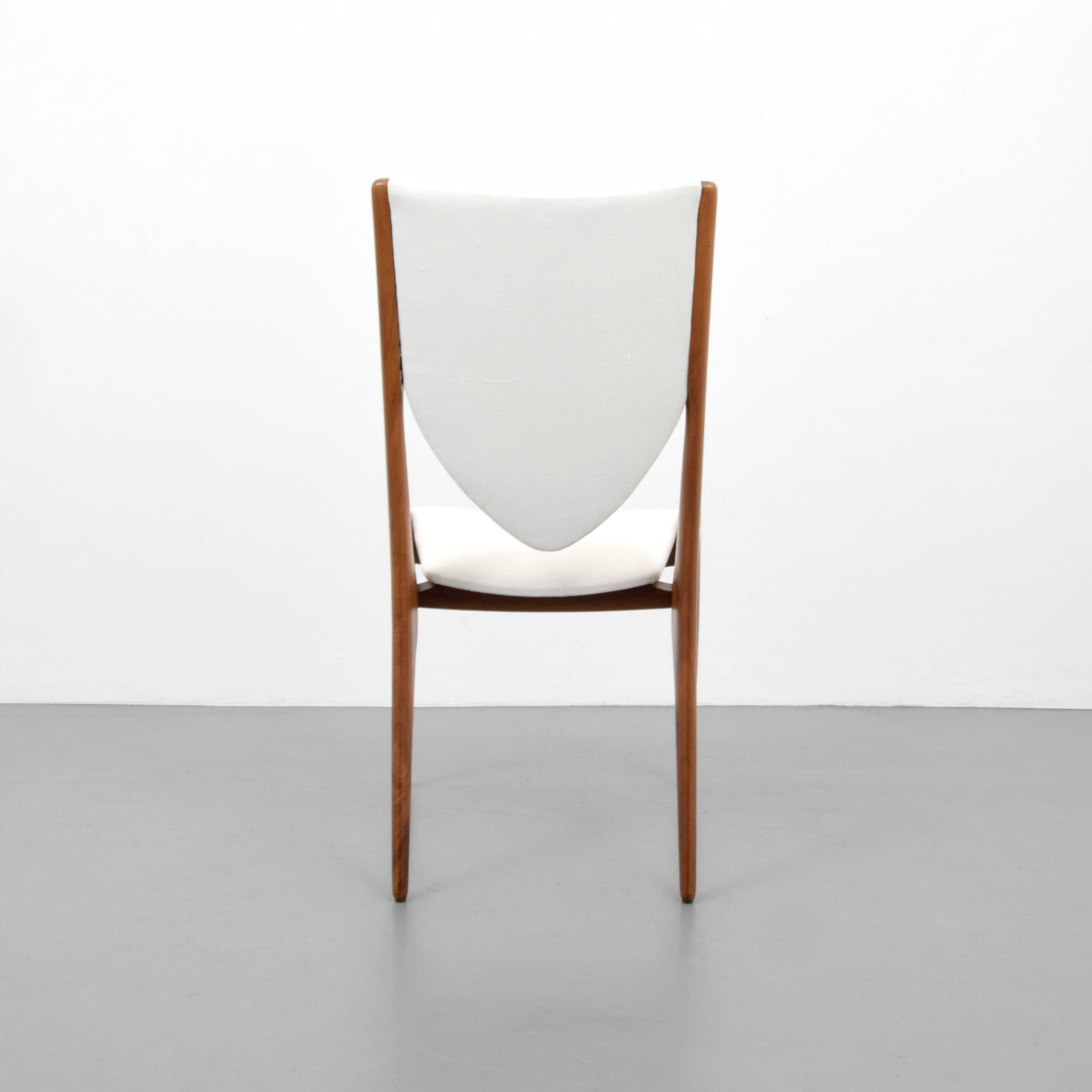Mid-20th Century Vladimir Kagan Shield Back Dining Chairs, Set of Eight, circa 1960 For Sale