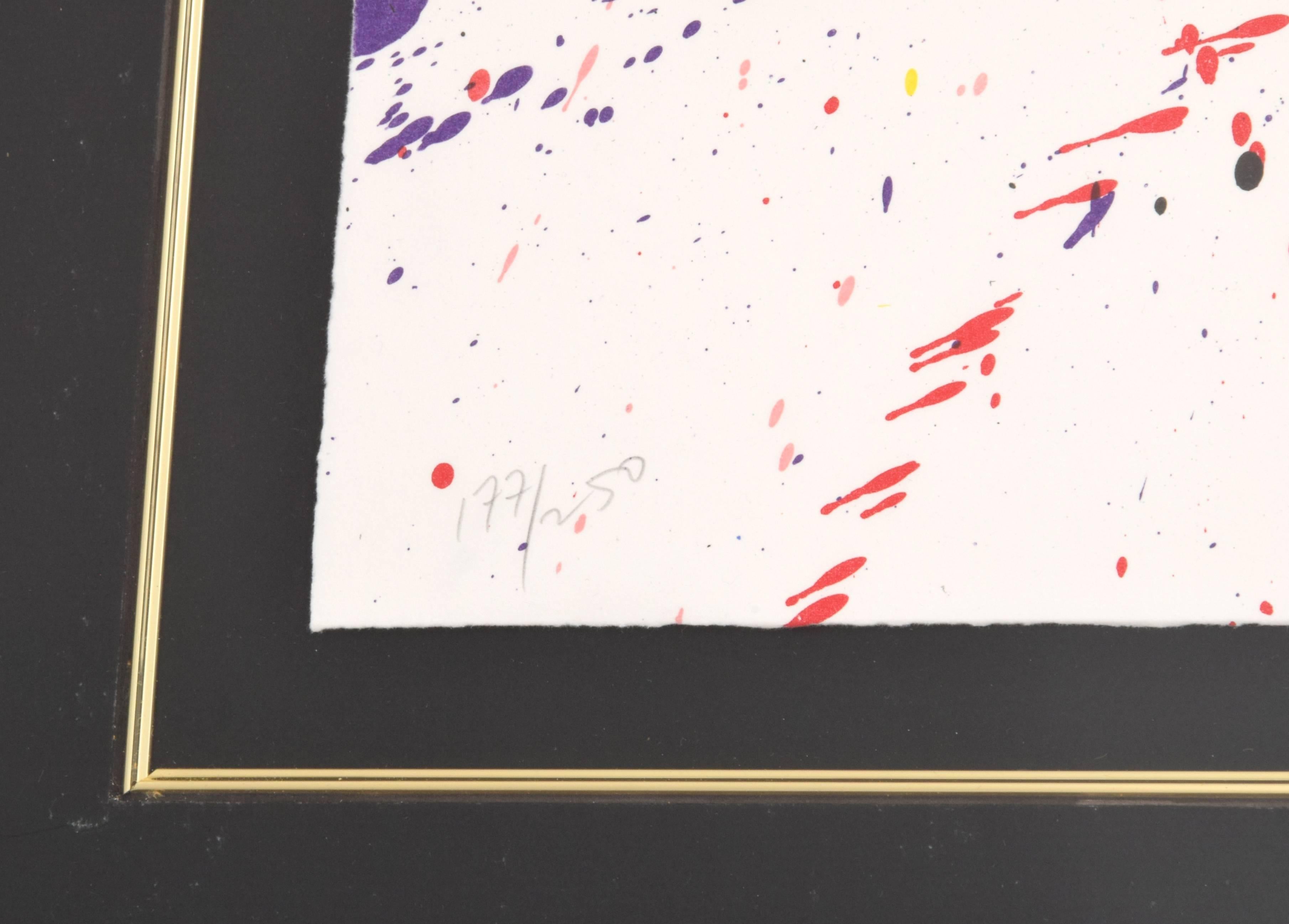 Large Sam Francis Lithograph, Signed Limited Edition In Good Condition In West Palm Beach, FL
