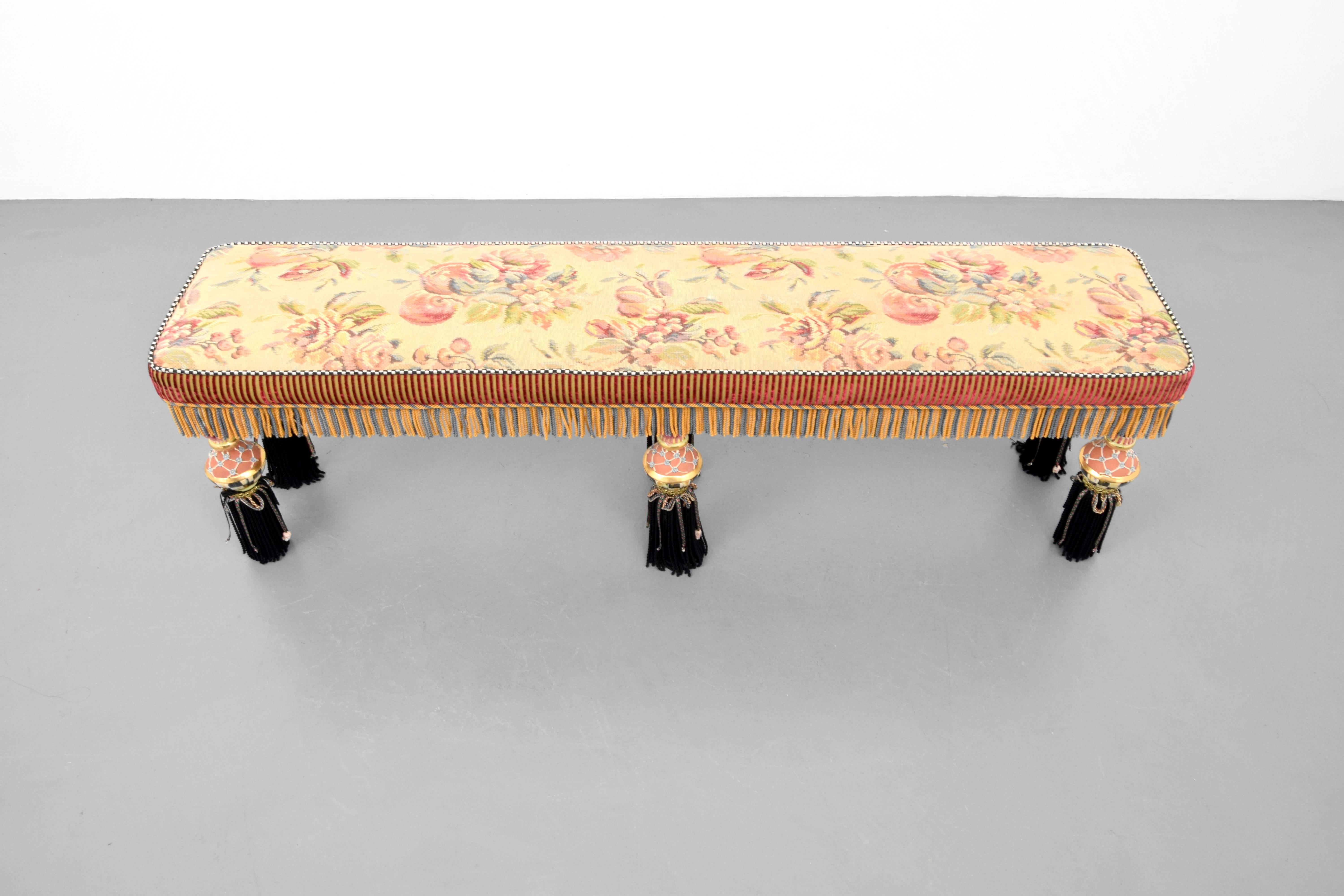 American Large Mackenzie-Childs Ltd. Bench, 2 Available