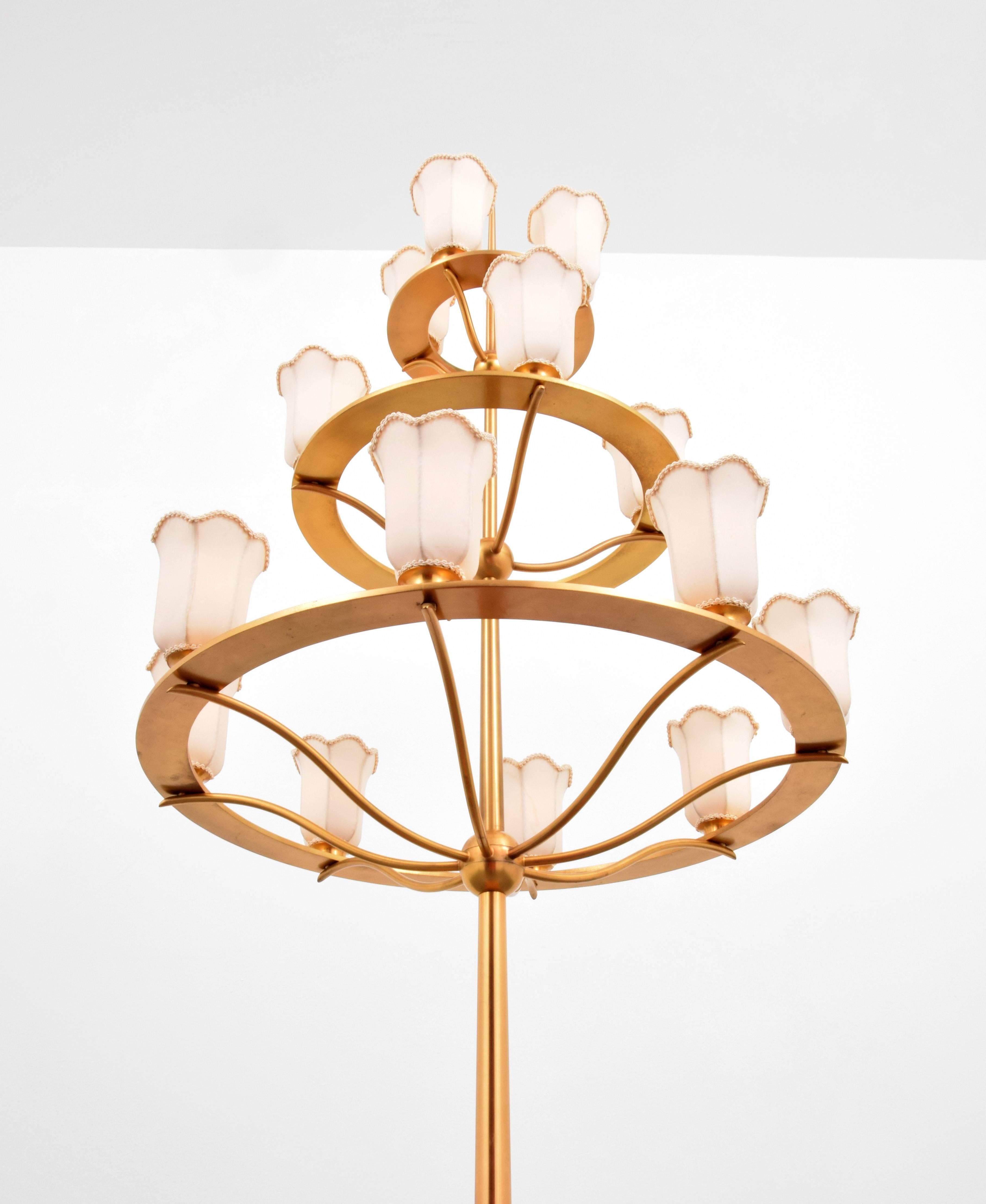 Mid-Century Modern Monumental T.H. Robsjohn-Gibbings Floor Lamp from White Shadows Estate For Sale