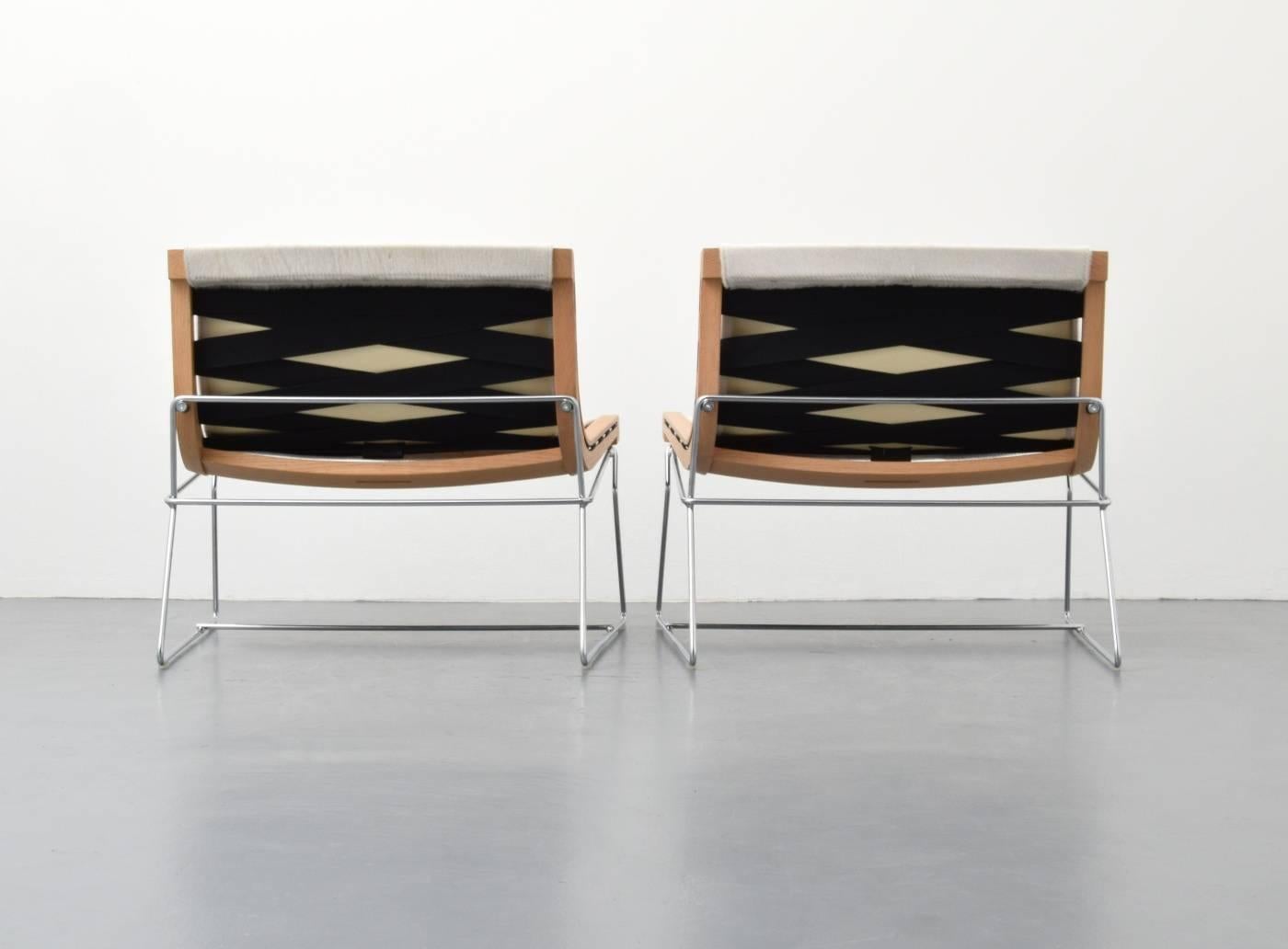 Italian Pair of Antonio Citterio Lounge Chairs