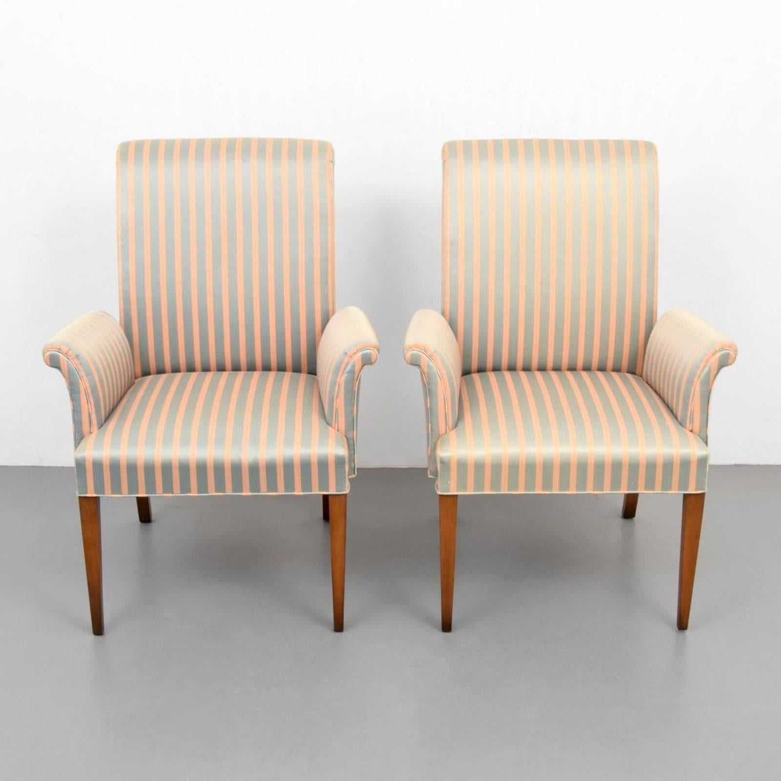 20th Century Pair of Tommi Parzinger Armchairs For Sale