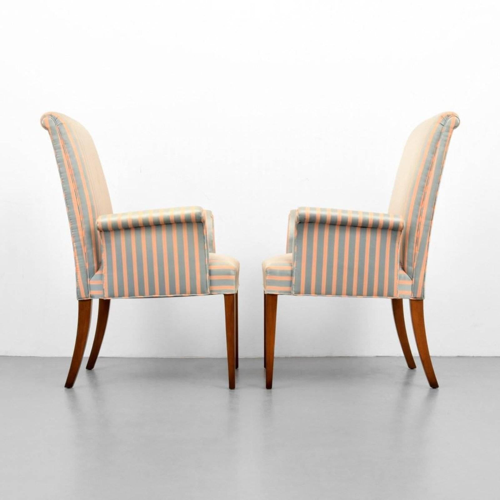 Modern Pair of Tommi Parzinger Armchairs For Sale