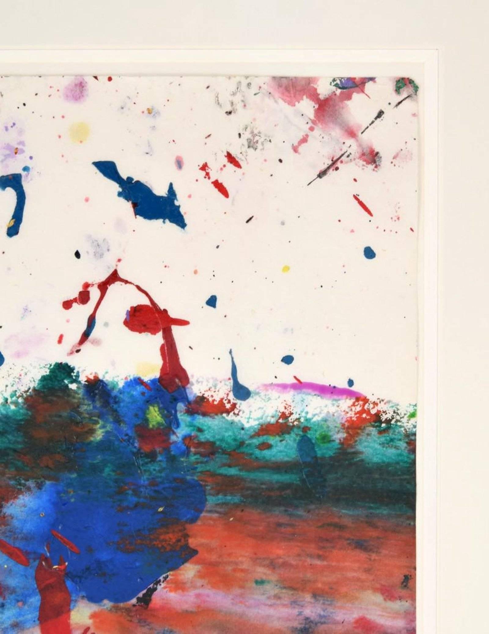 Modern Sam Francis Painting SF80-1191 For Sale
