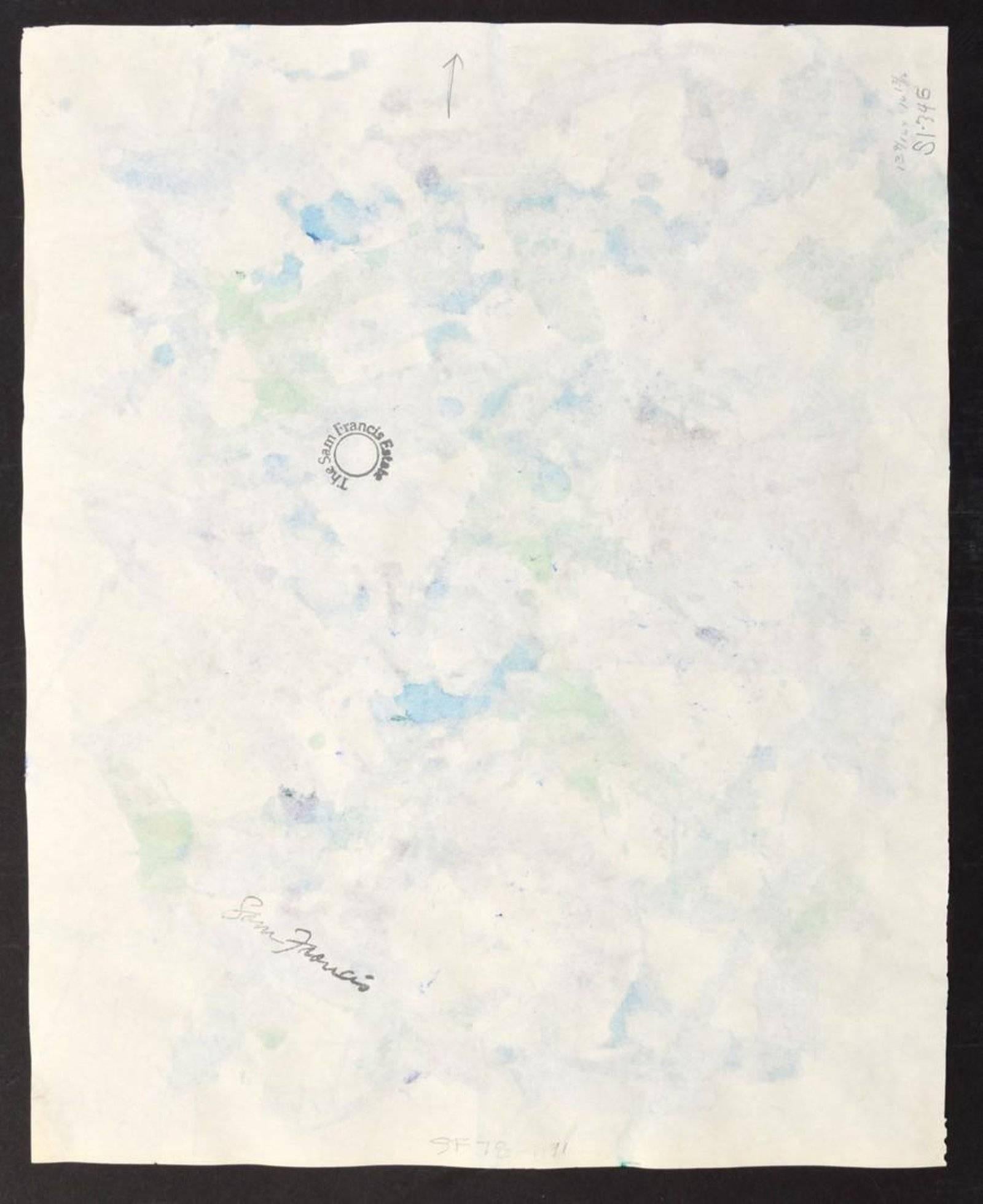 Modern Sam Francis Painting SF78-1191 For Sale