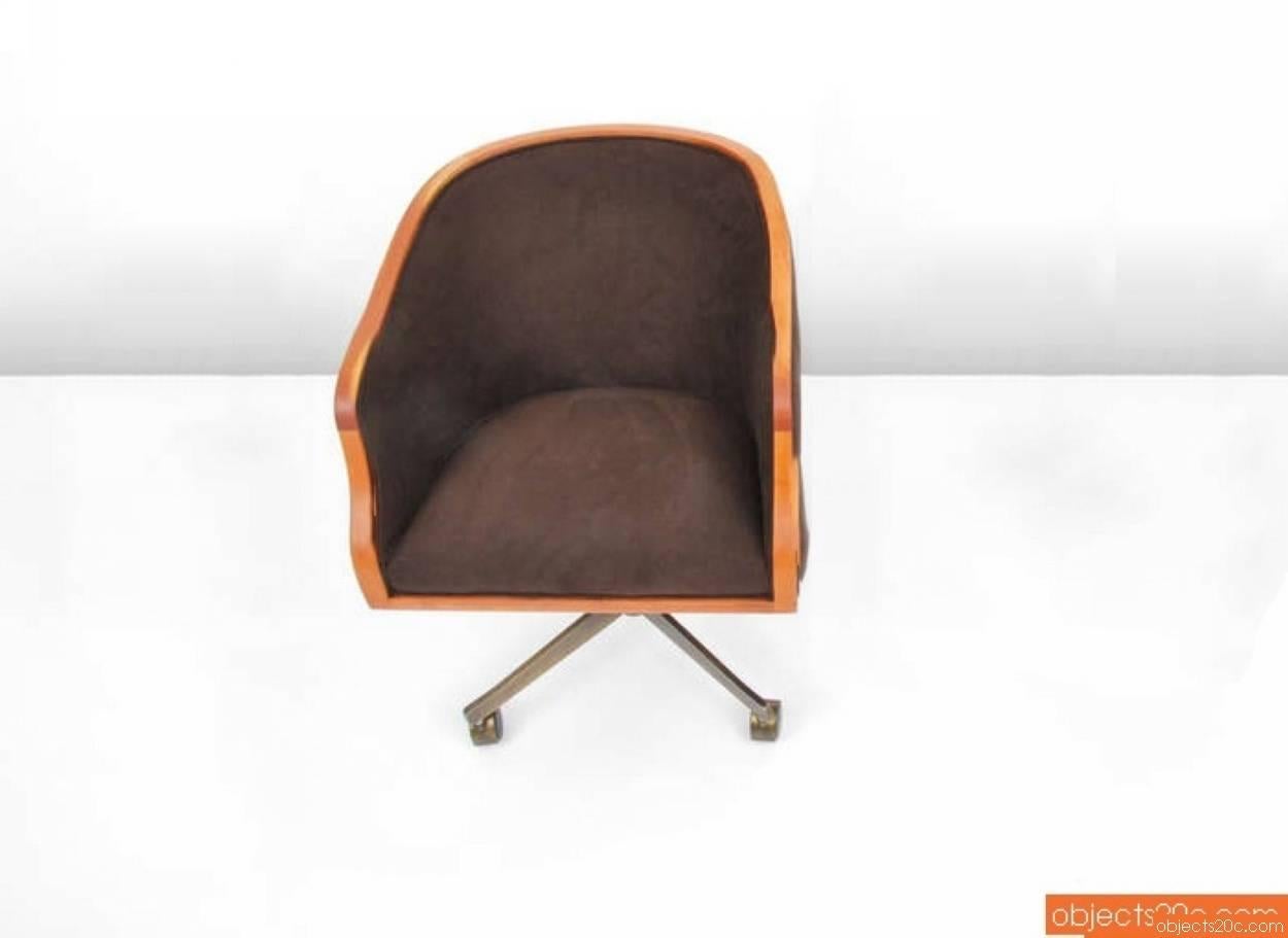Mid-Century Modern Ward Bennett Swivel Chair, circa 1965