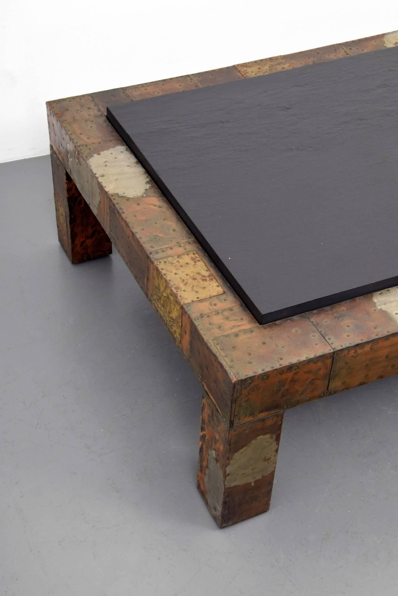Mid-Century Modern Large Paul Evans Patchwork Brutalist Coffee Table