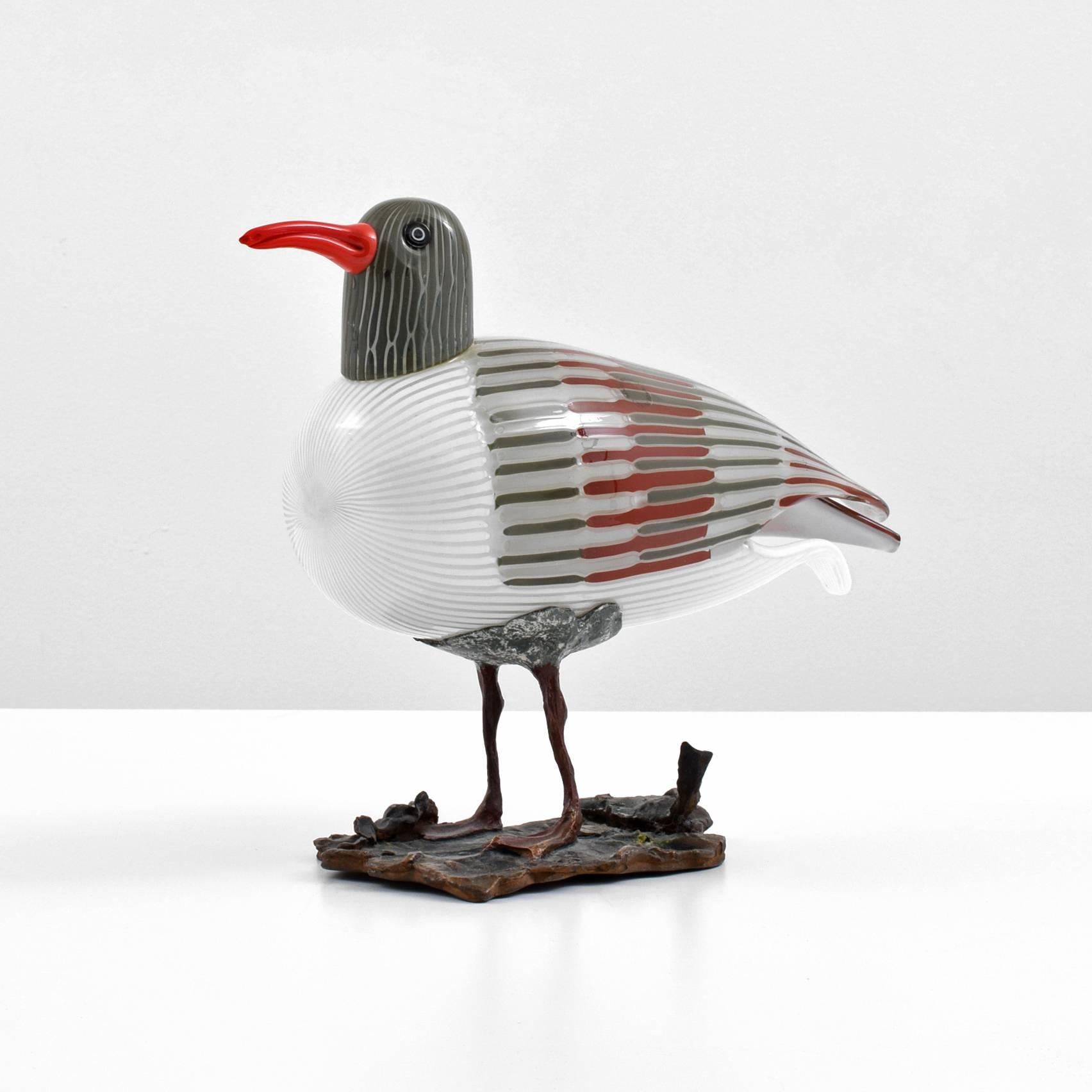 20th Century Toni Zuccheri Gabbiano Bird Figurine, Venini & Co