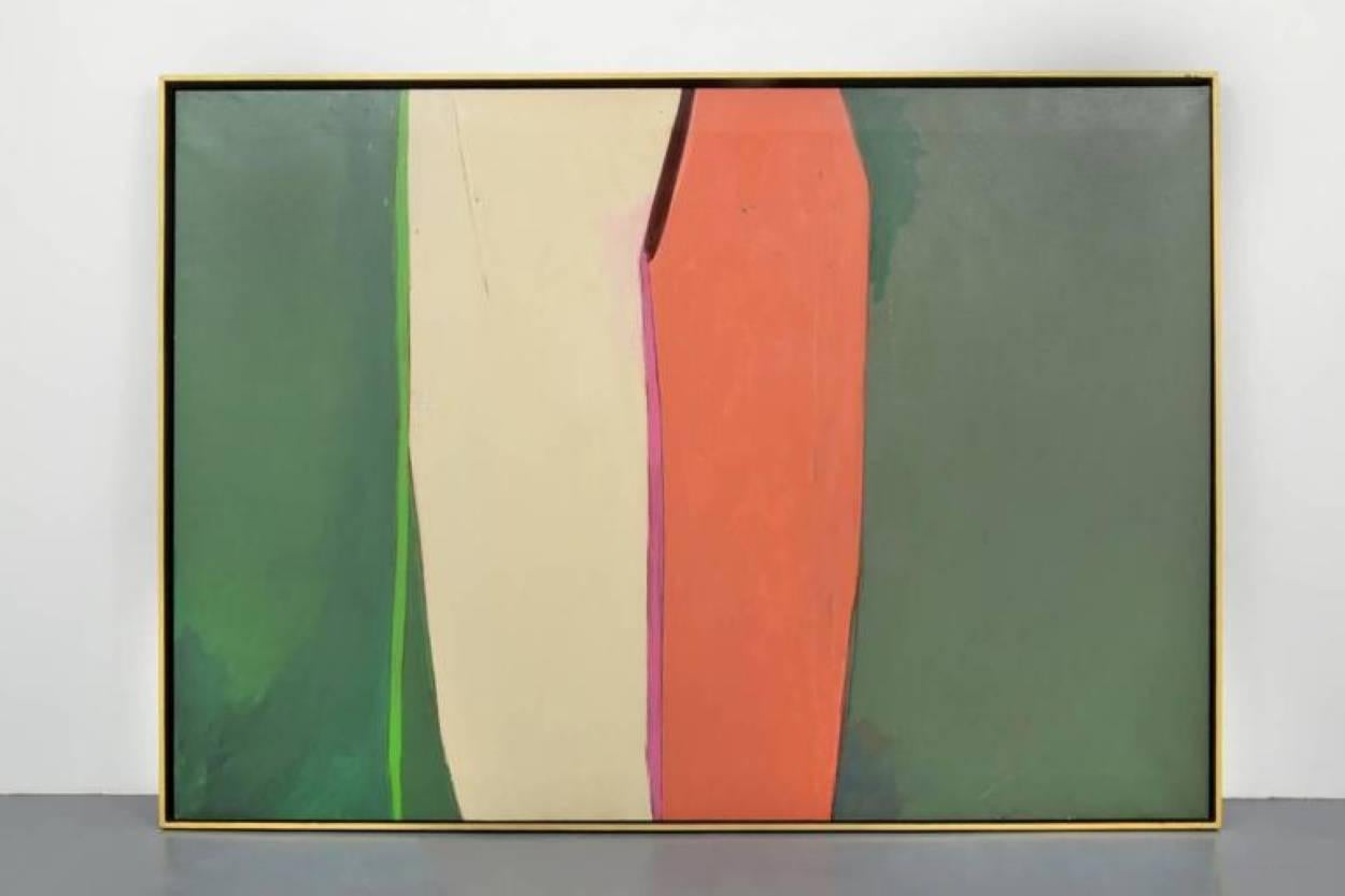 Large abstract painting by modern artist, educator and writer, Robert Kiley (American,1925-1996). Provenance: The personal collection of Phyllis Kiley (the wife of Robert Kiley), Boca Raton, FL.

Please see our other Robert Kiley paintings listed on