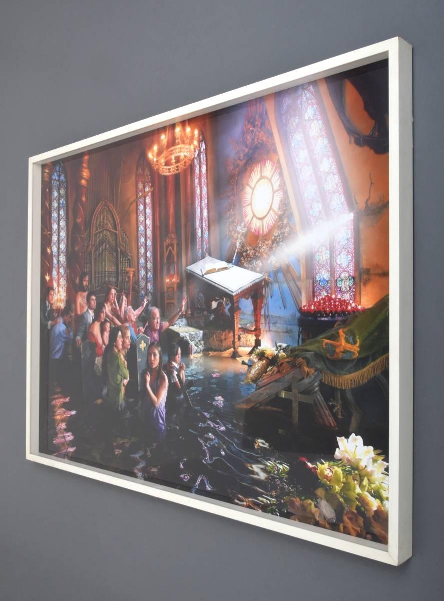 Photographic print titled CATHEDRAL, LOS ANGELES by David LaChapelle (American, b. 1964).  Work is accompanied by letter issued 5.4.2017 by David LaChapelle Studio serving as a replacement for the signed studio label (see photo), a printed image of