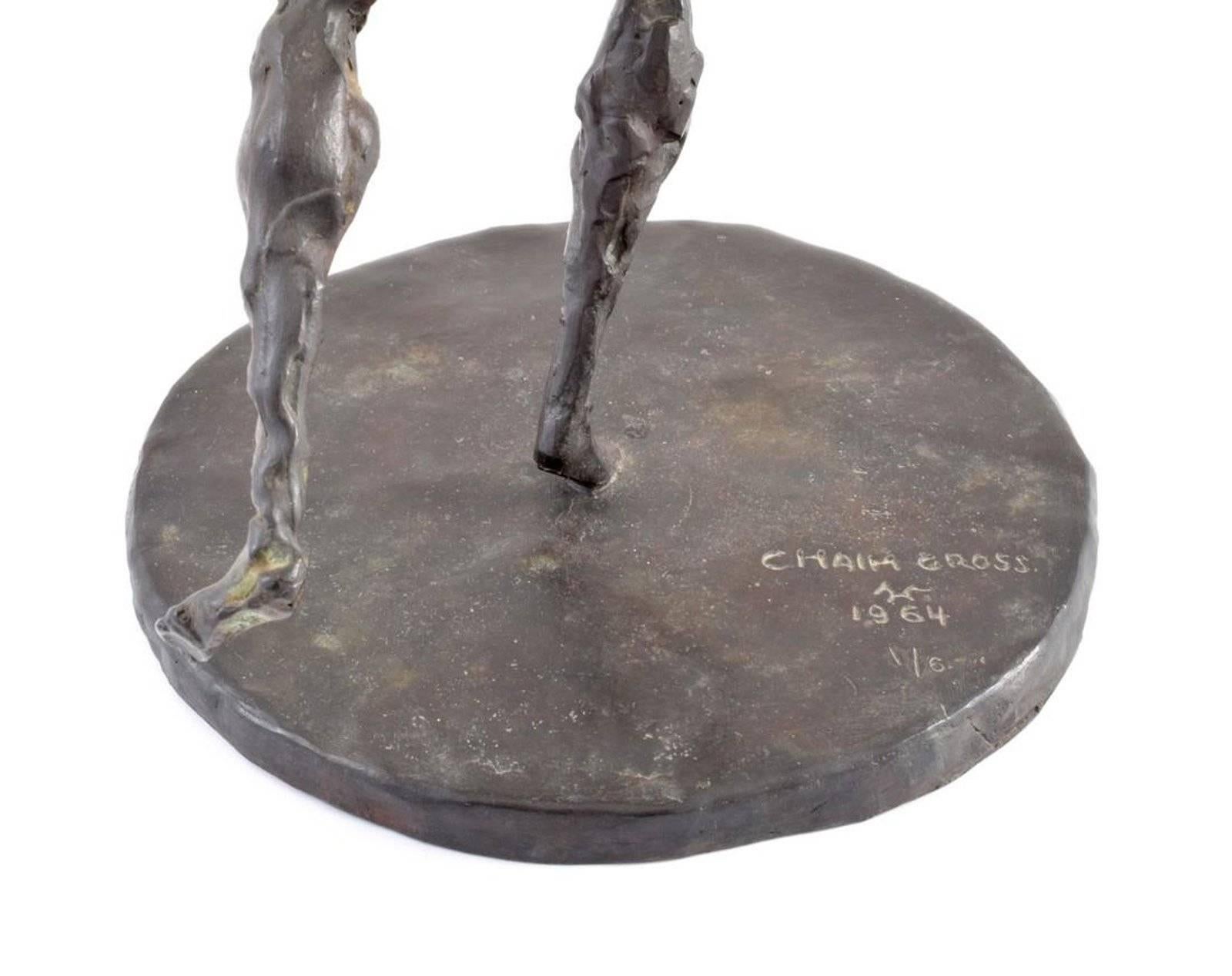 Chaim Gross Bronze Figural Sculpture In Good Condition For Sale In West Palm Beach, FL