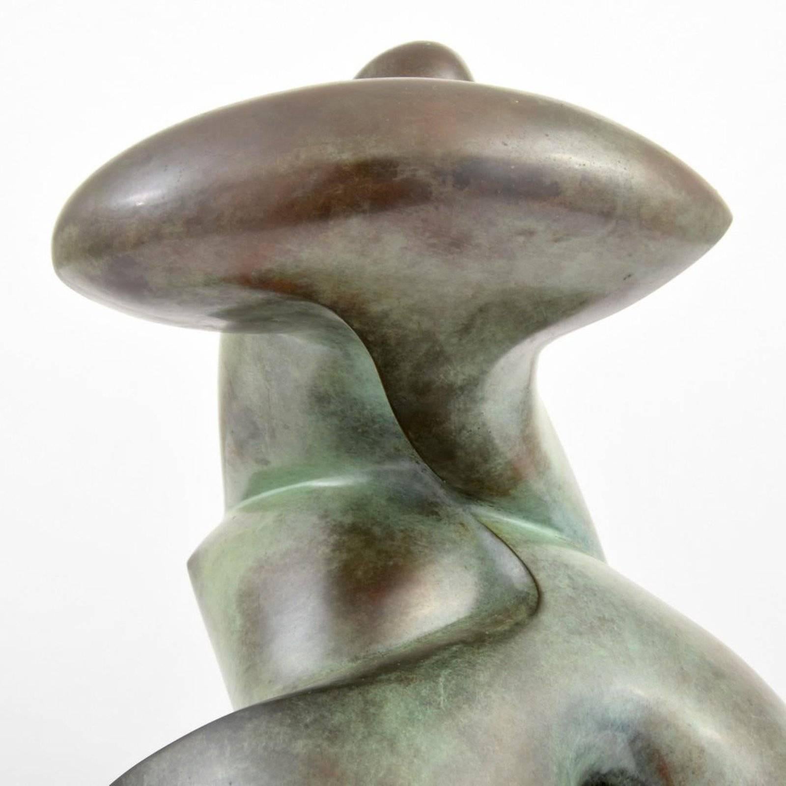 French Large Dominique Polles Abstract Bronze Sculpture For Sale