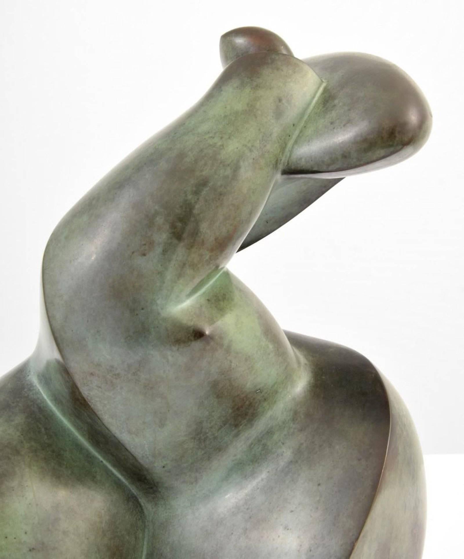 Modern Large Dominique Polles Abstract Bronze Sculpture For Sale