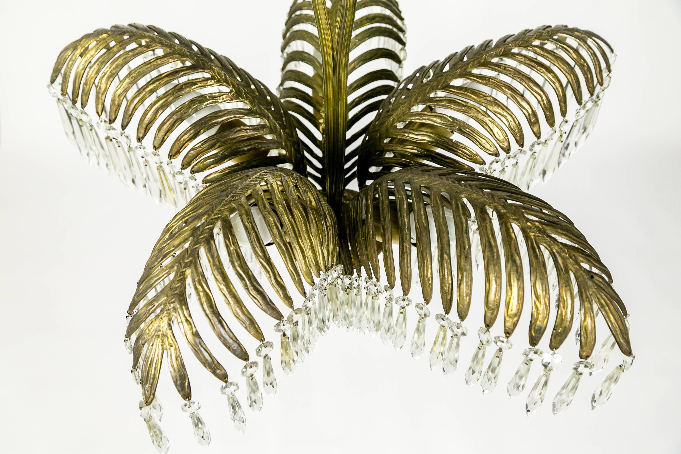 palm chandelier