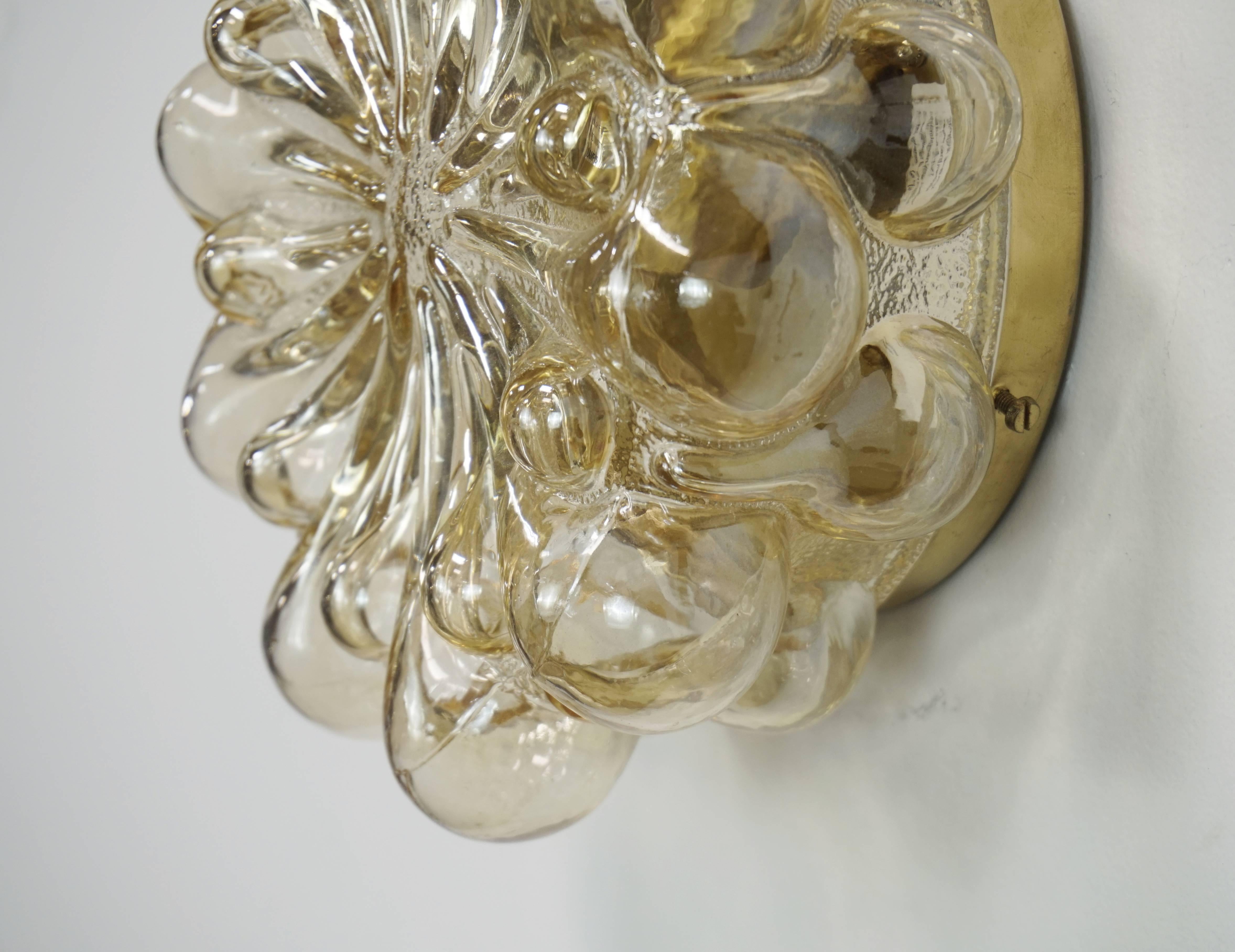 Mid-20th Century Floral Bubble Glass Flush Mount by Helen Tynell