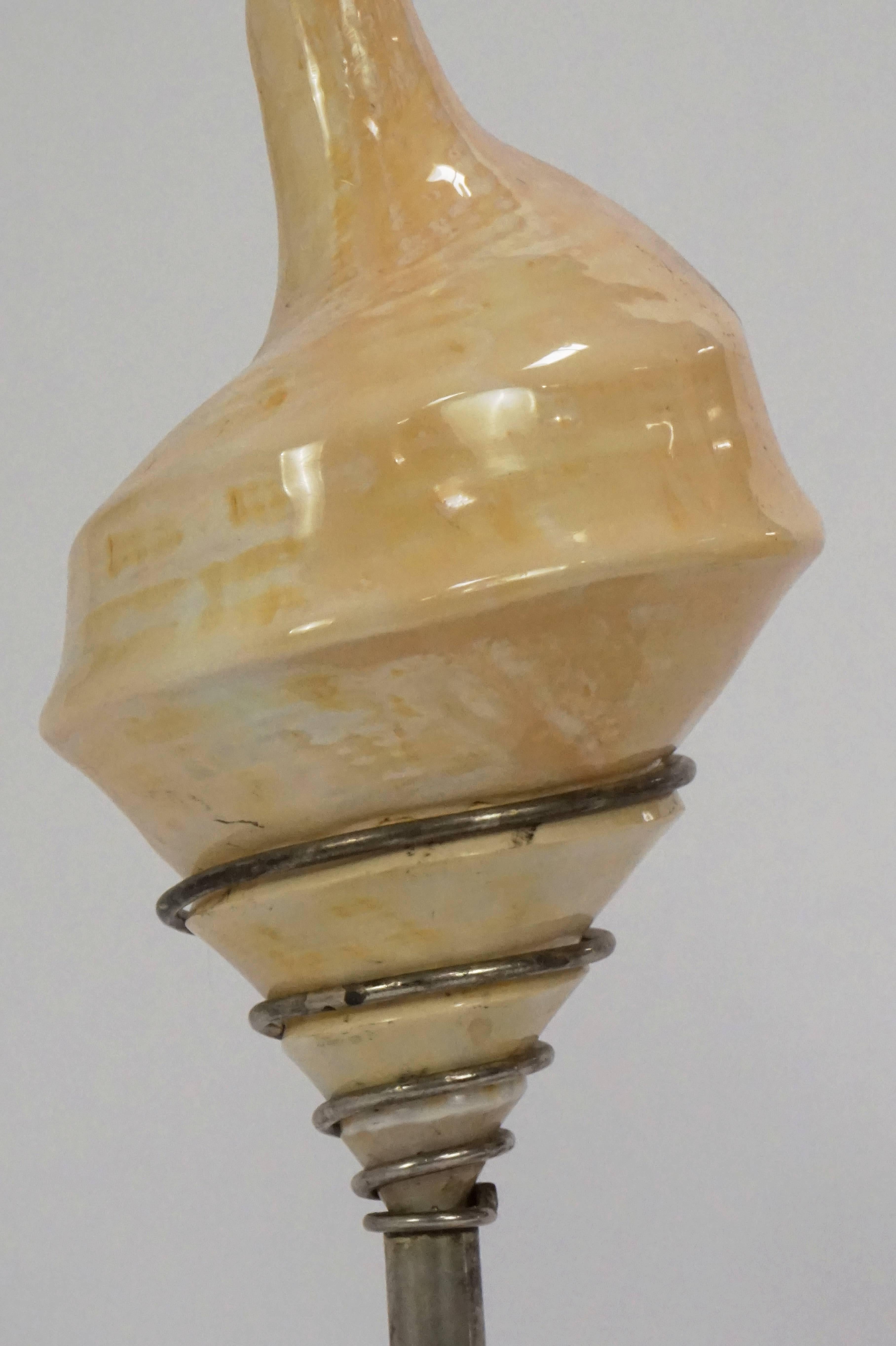 Mid-20th Century Pair of Sea Shell Lamps