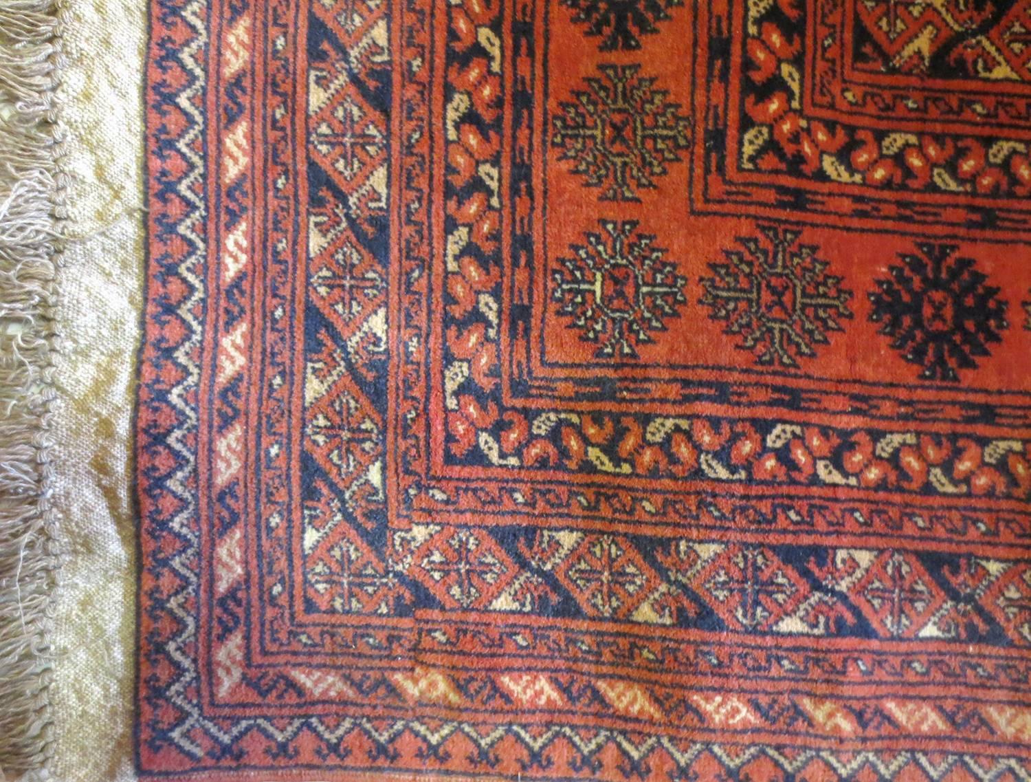 Vintage Afghan Rug, circa 1970s In Good Condition For Sale In Los Angeles, CA