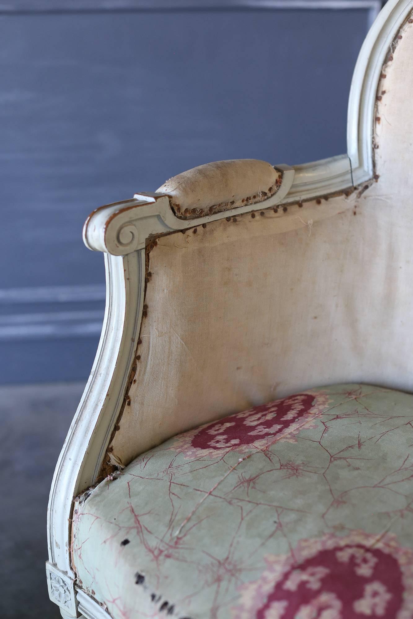 Vintage French Louis XVI Bergere, 1930 For Sale 4