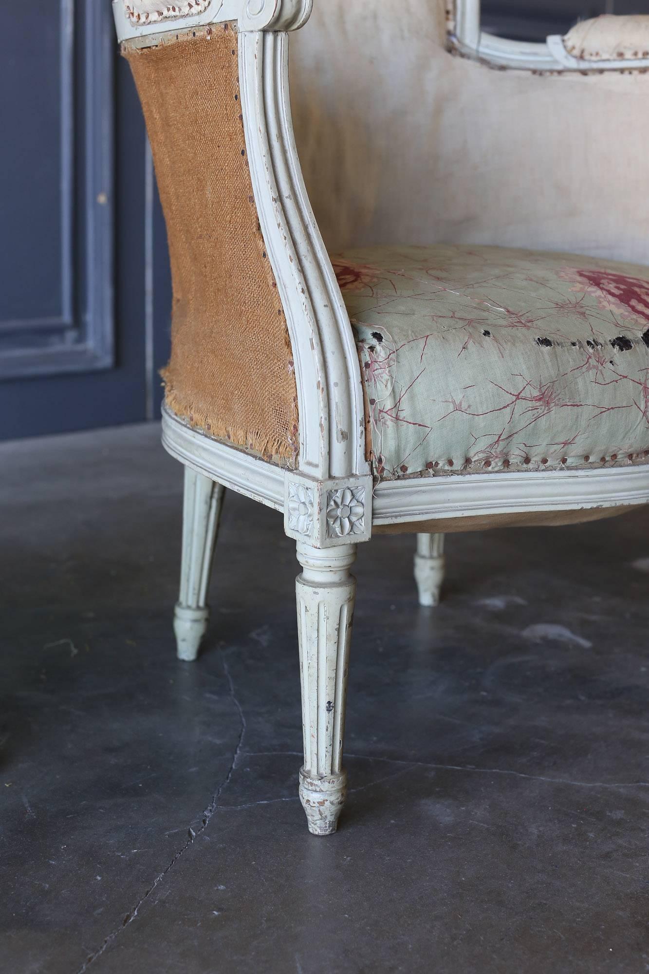 20th Century Vintage French Louis XVI Bergere, 1930 For Sale