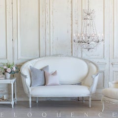 Versailles Canape Sofa in Silver Lea