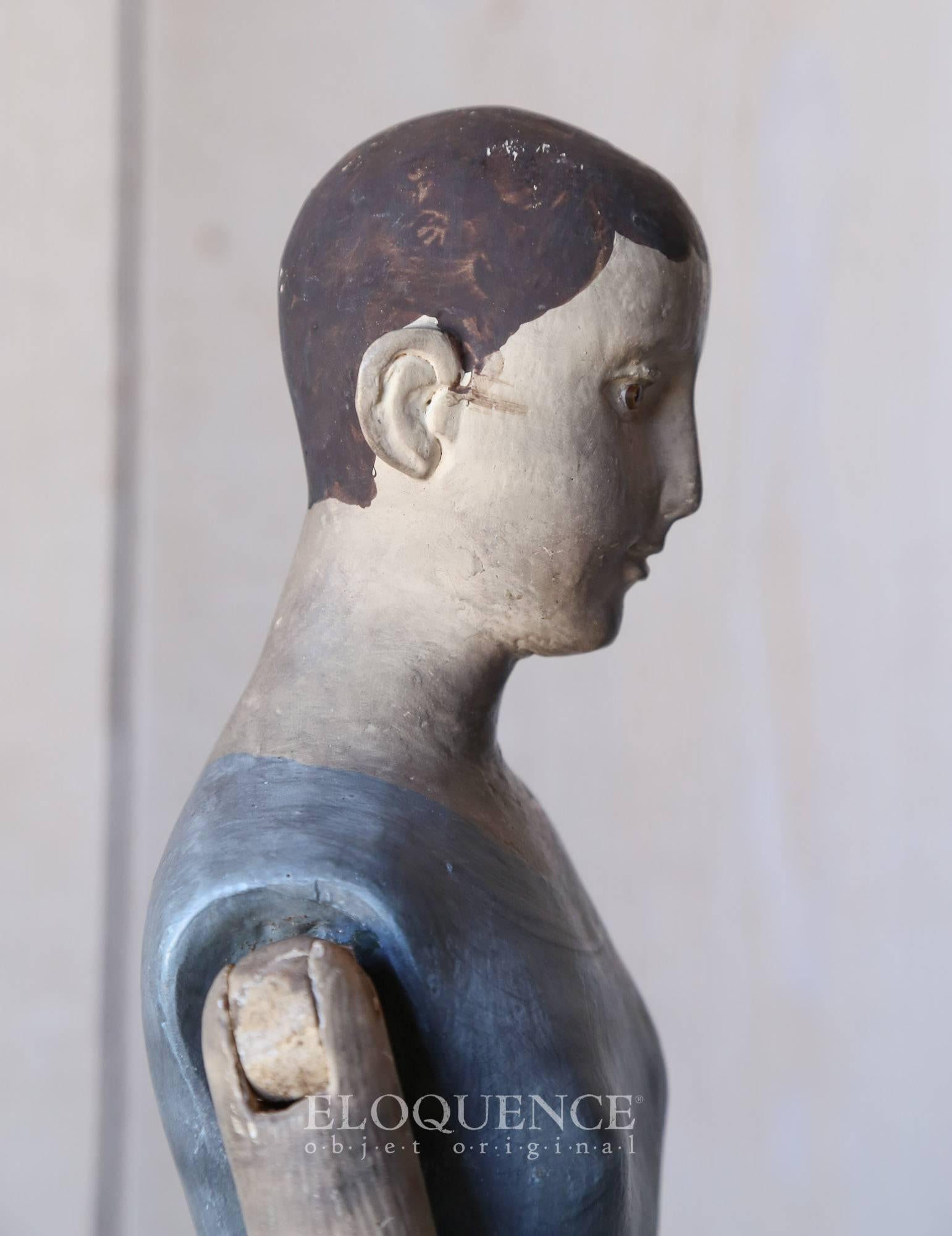 Antique sculptor's figurine from Provence. Made from wood and plaster. A beautiful object to add interest to your home.