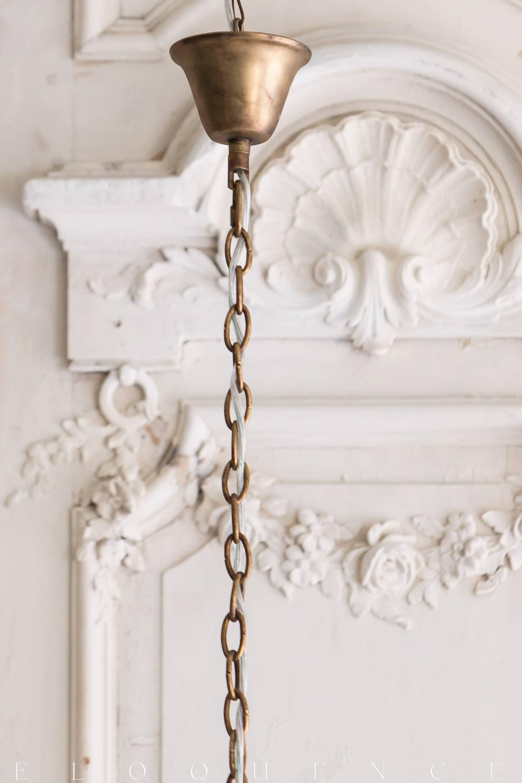 Gustavian Eloquence® Albertina Chandelier in Burnished Iron For Sale