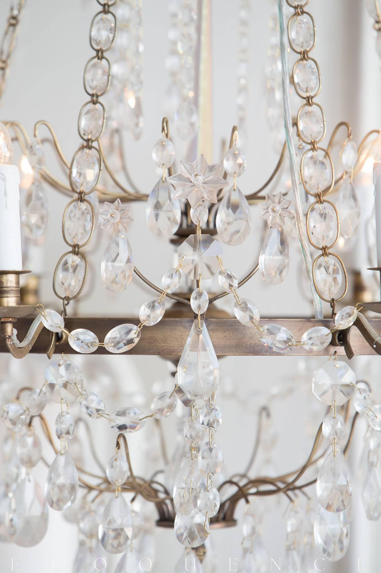 Eloquence® Albertina Chandelier in Burnished Iron In Excellent Condition For Sale In Los Angeles, CA