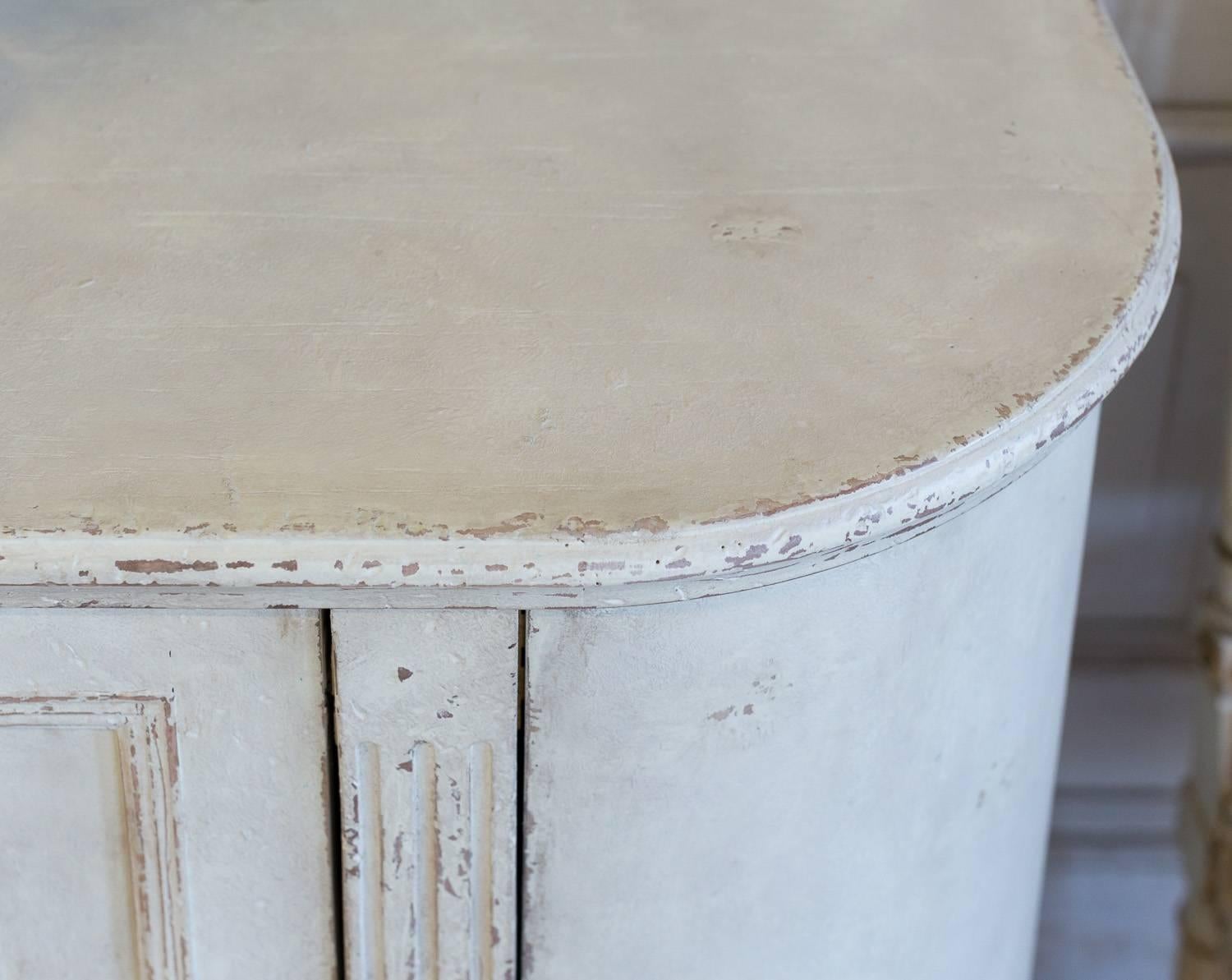 Eloquence® Lyre Sideboard in Mineral Grey Finish In Excellent Condition In Los Angeles, CA