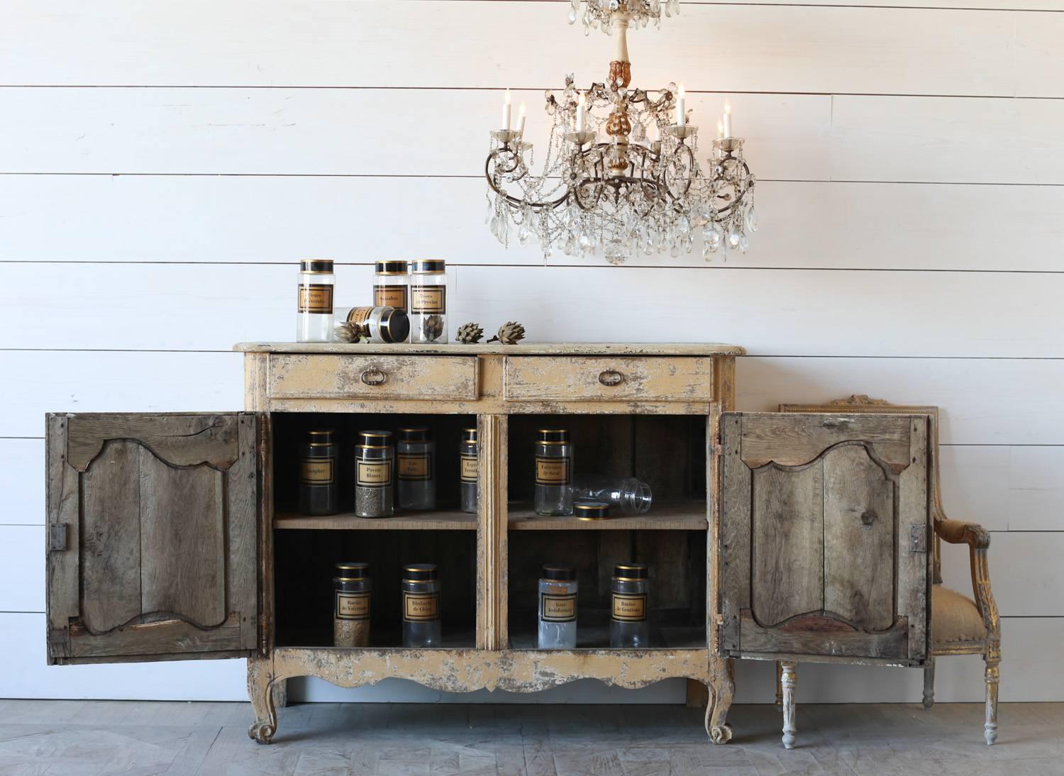 Wood Antique French Oak Sideboard, 1800