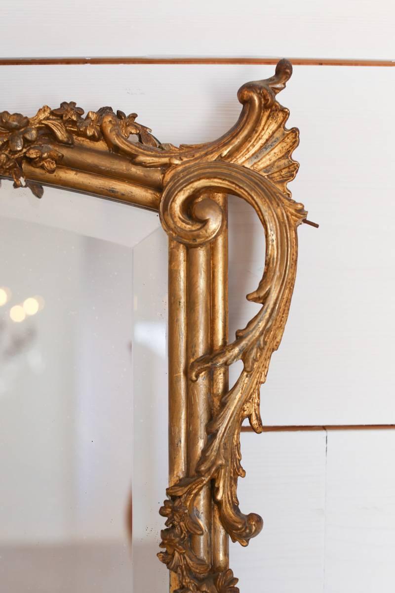 Antique Gilded Mirror, 1870 In Good Condition In Los Angeles, CA