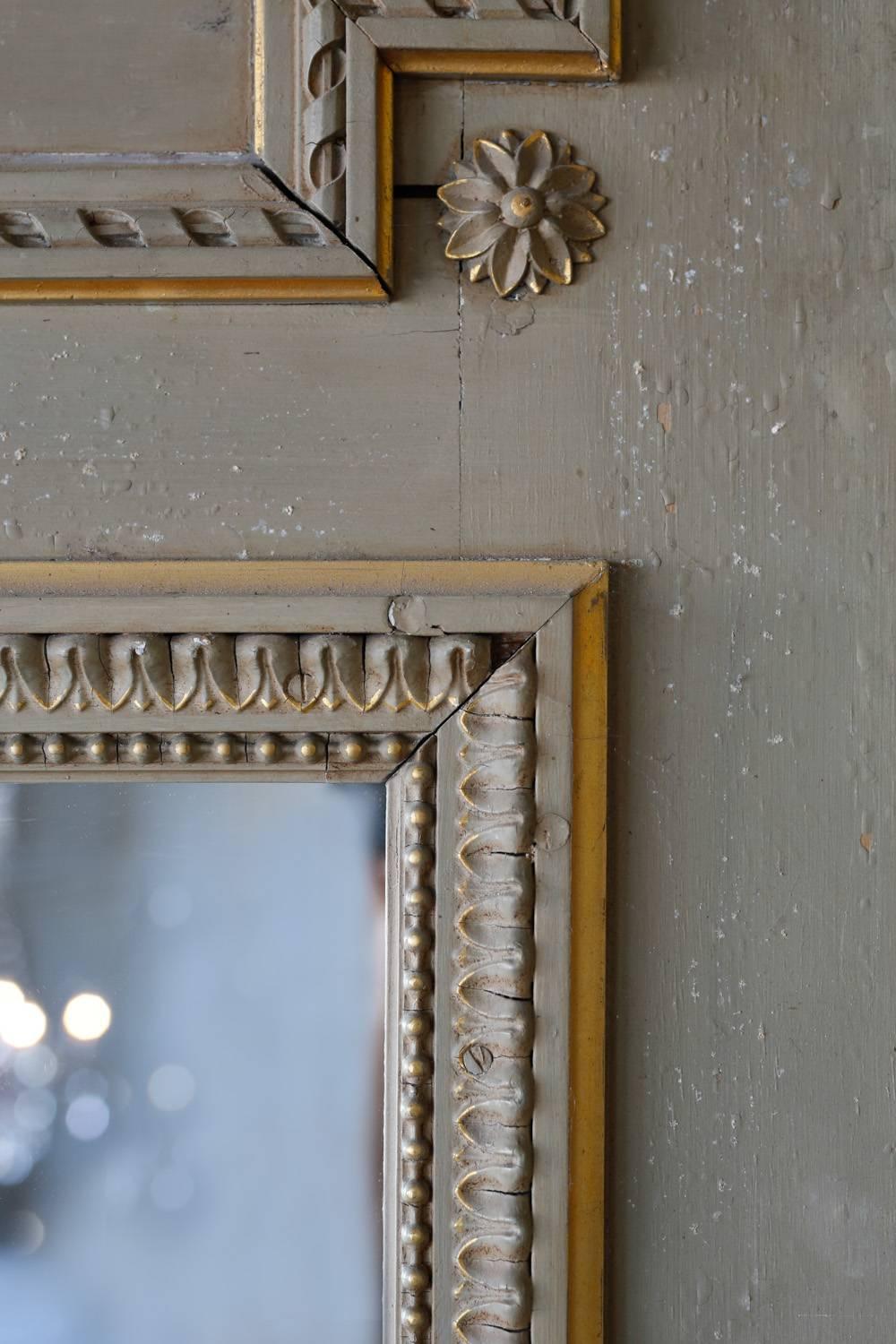 Carved Boiserie Trumeau Mirror