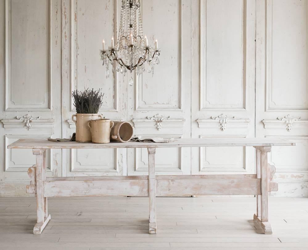 white wash dining table