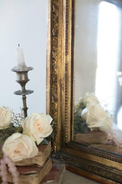 Antique Painted Trumeau Mirro: 1870
