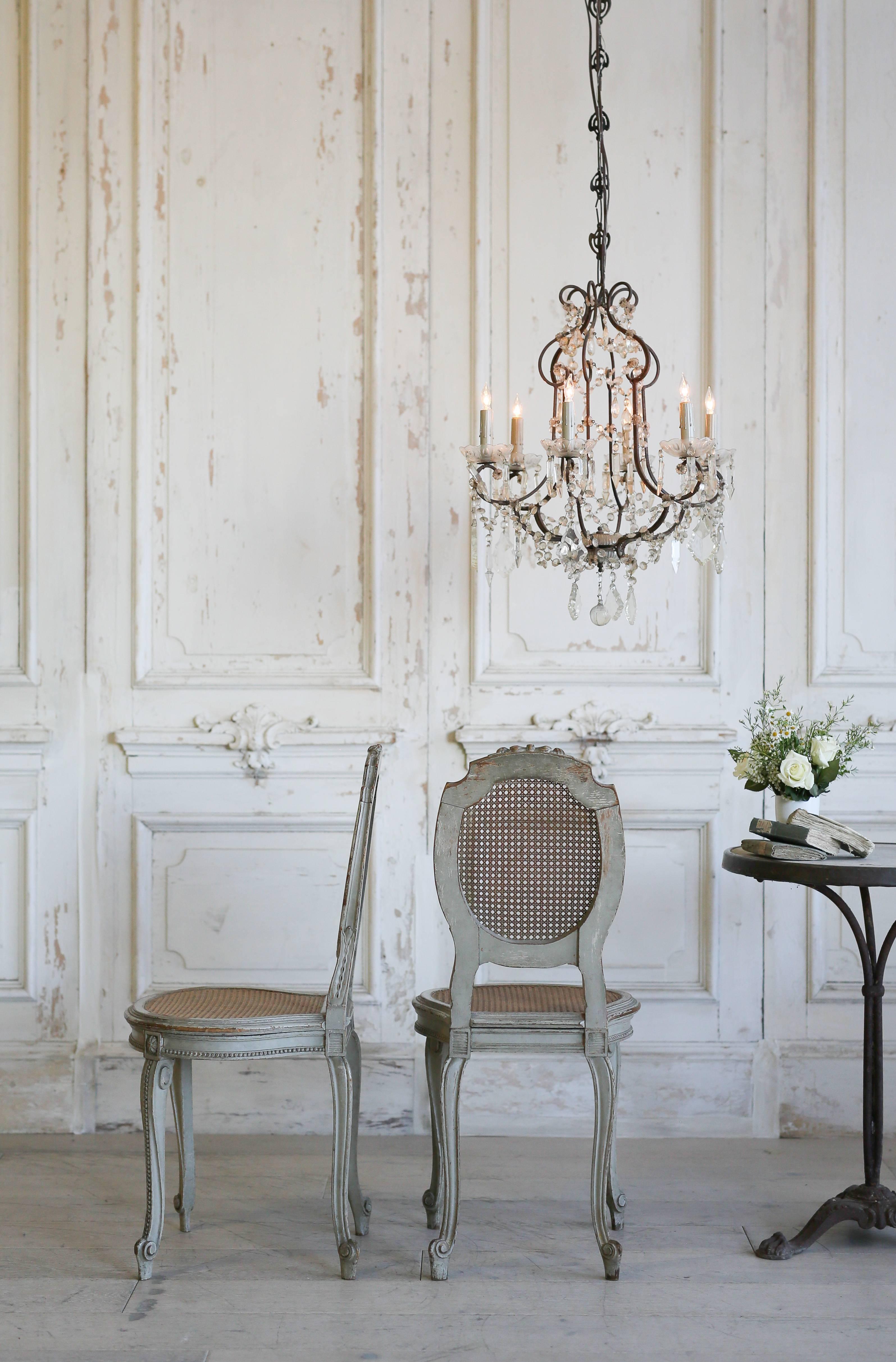 19th Century Vintage Cane Back Side Chairs 2