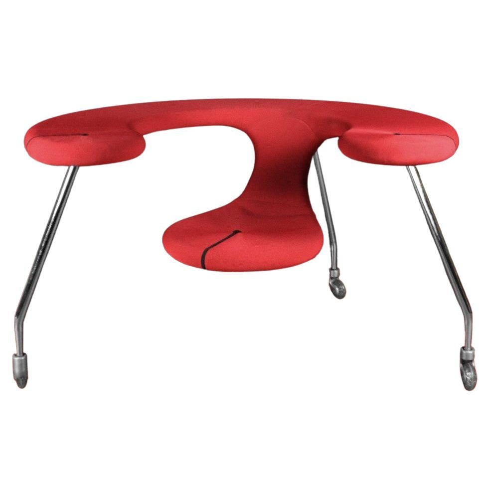 Danny Venlet Bulo Easy Rider Belgium Desk Seat Lounge Space Age Red Chrome For Sale