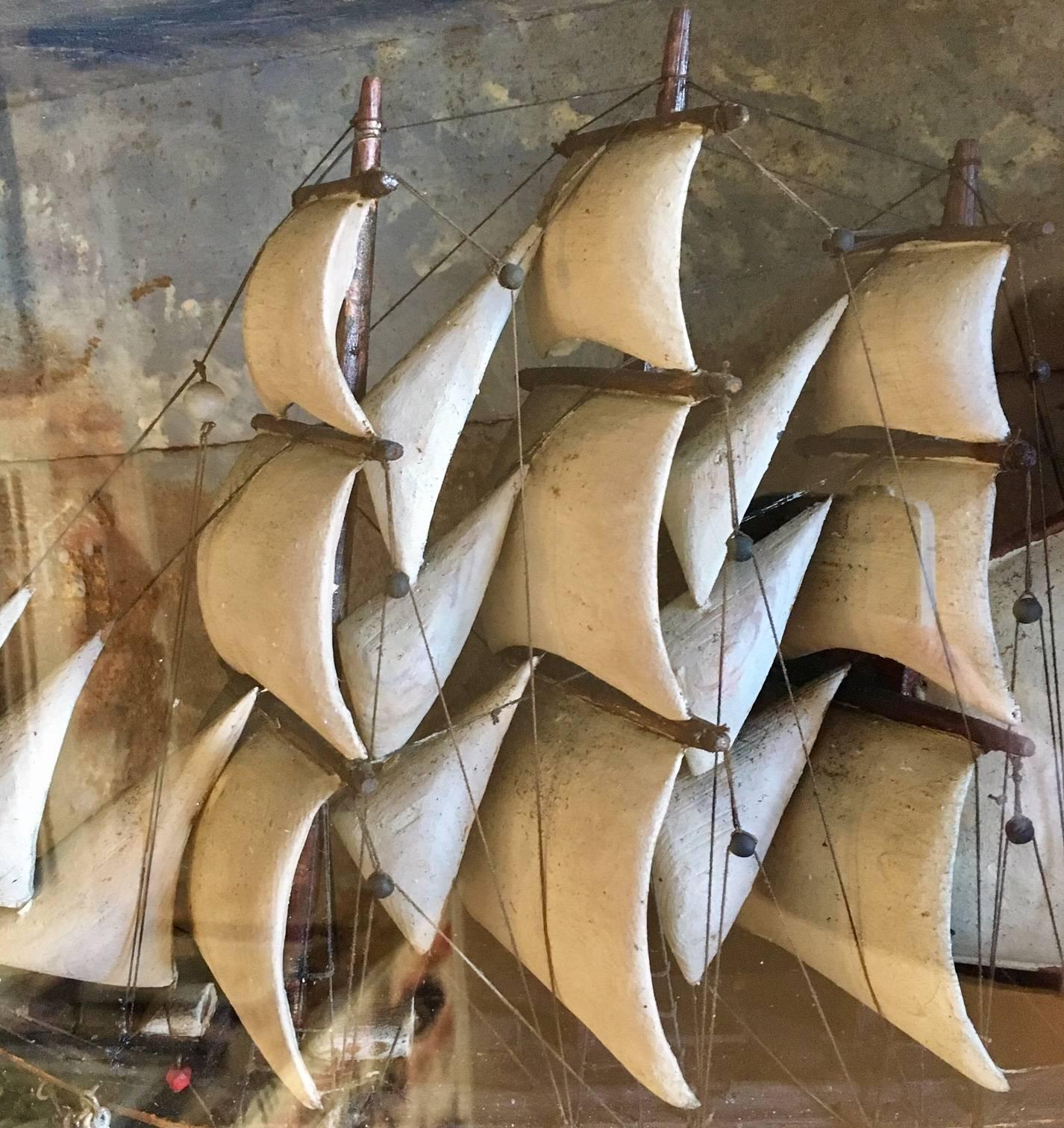 wooden ship art