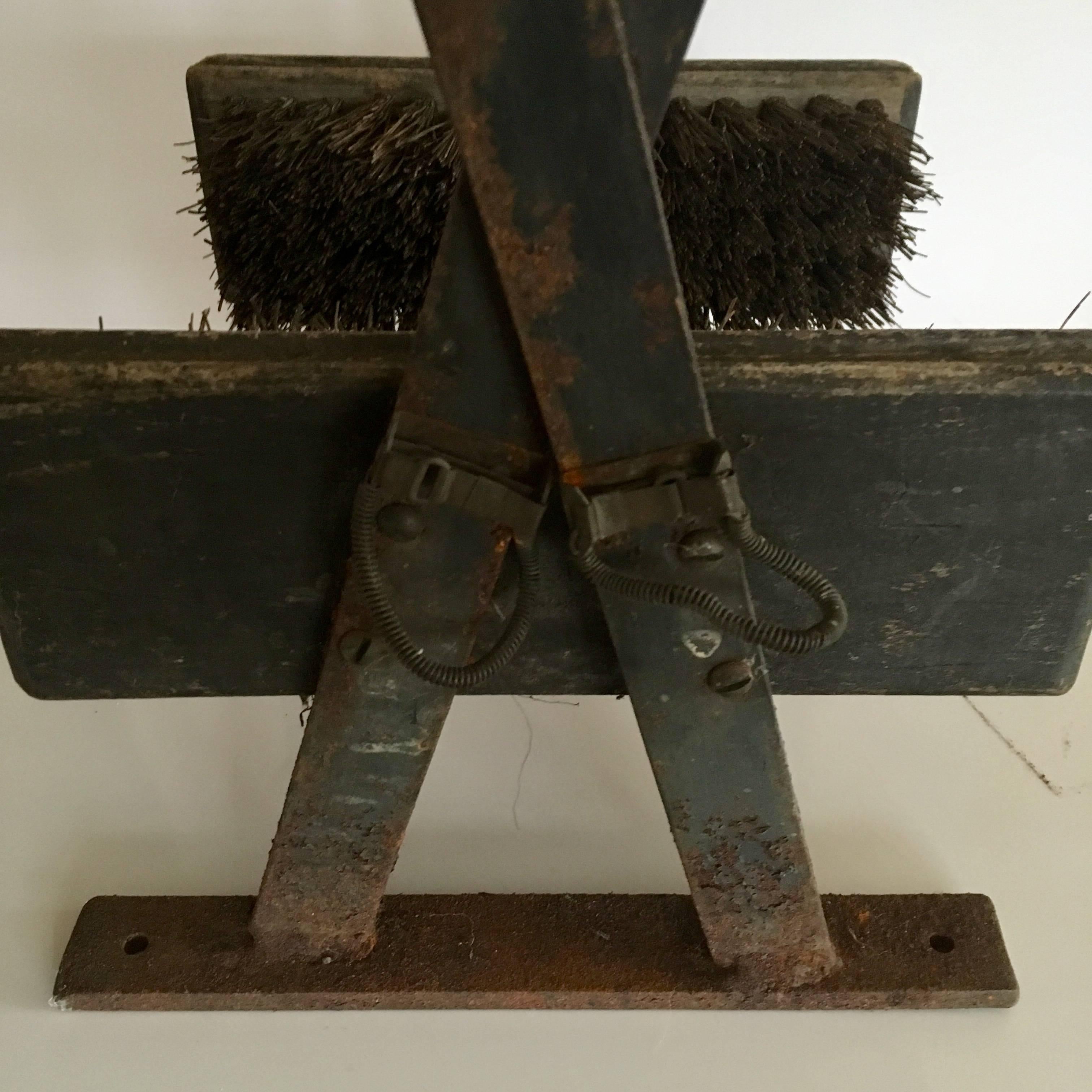 Early to Midcentury Ski Lodge Iron Boot Scrape In Good Condition In Nantucket, MA
