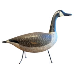 Vintage Canada Goose Stick-Up Decoy, by Roy Mill, Hand-painted, c. 1955