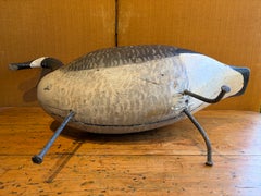 Vintage Canada Goose Stick-Up Decoy, by Roy Mill, Hand-painted, c. 1955
