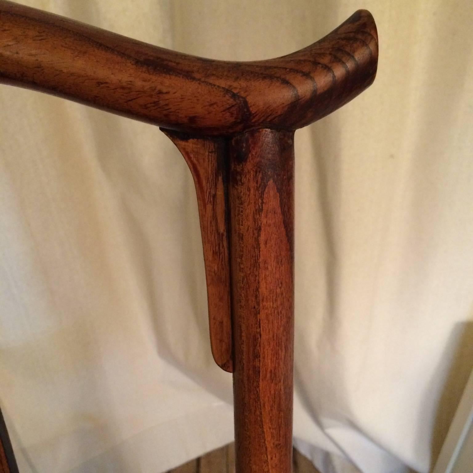 Pair of Chinese Hardwood Yoke-Back Chairs For Sale 6