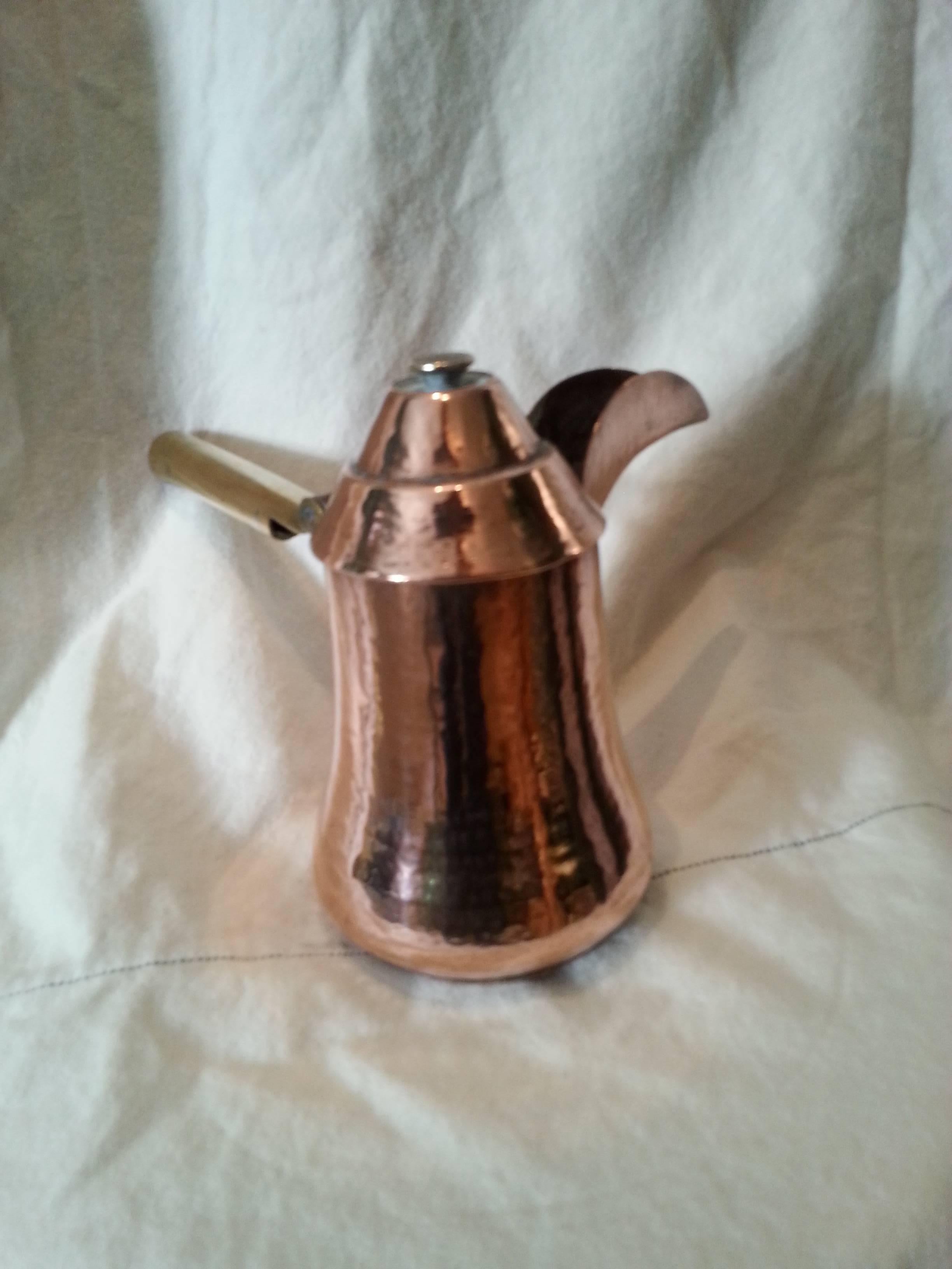 Turkish Coffee Pot in Copper and Brass