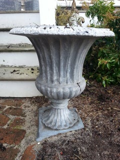 Lead Urn planter with scallop side details